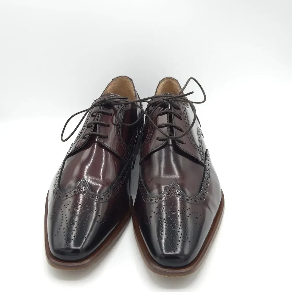 Giovacchini Italy Men's Ox Blood Wingtip Oxfords Dress Shoes size 10.5